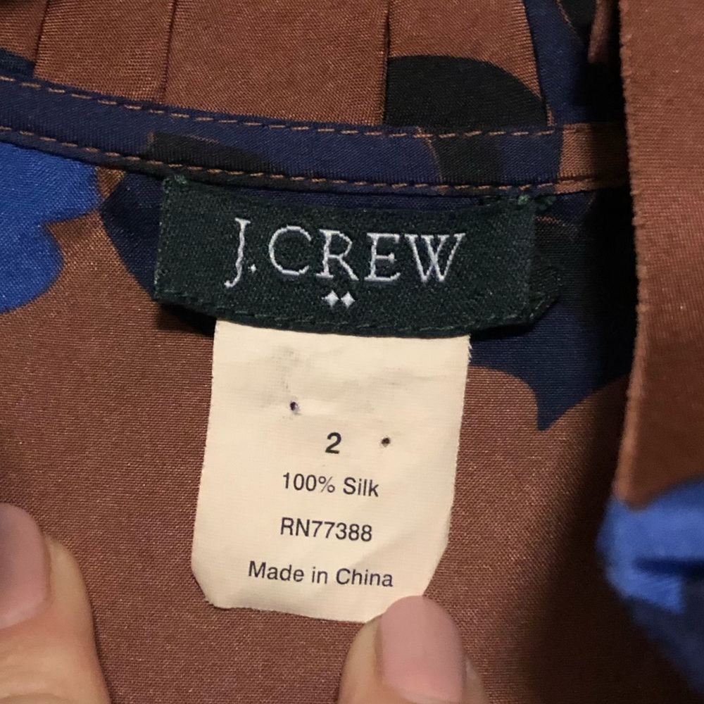 J. Crew Silk Ruffle Top - Size 2 - Picture 4 of 4